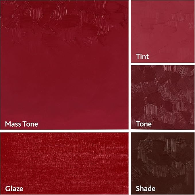 Tusc & Pine Artist Oil Paint - Cadmium Burgundy, 40 ml, Non-Yellowing, Rich & Creamy Consistency, Maximum Pigment Load, Small Batch Milled Oil Paints Made in the USA for Professional Artists