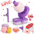 Electric Yarn Winder for Crocheting-Automatic Crochet Yarn Ball Winder for Perfect Neat Cakes-Stepless Speed with Strong Tension, Tangle-Free Knitting Gift for Seniors with Arthritic Hands(Purple)