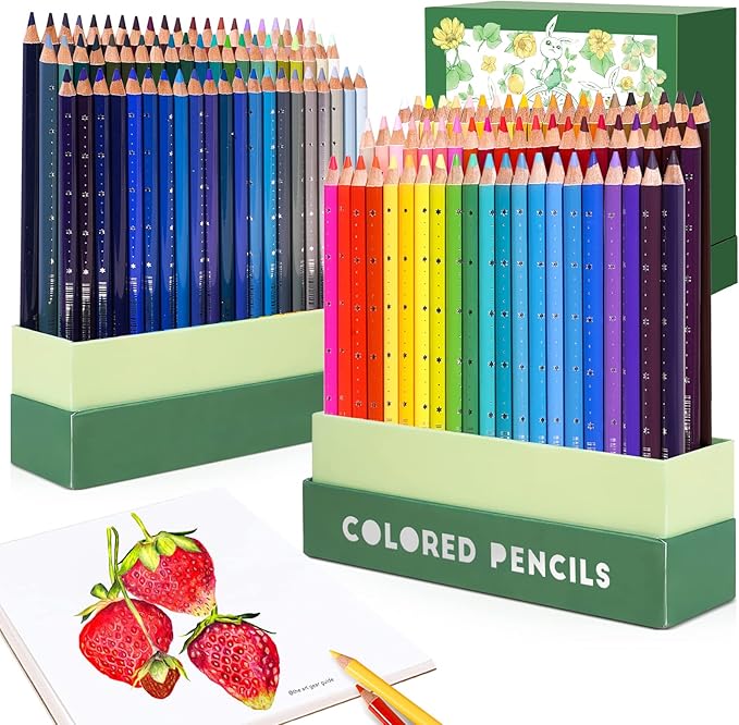 Arrtx 126 Colored Pencil Set Soft Core Coloring Pencils for Adult Color Drawing Blending Shading Sketching, Coloring Pencils Art Supplies for Artists Adults Beginners
