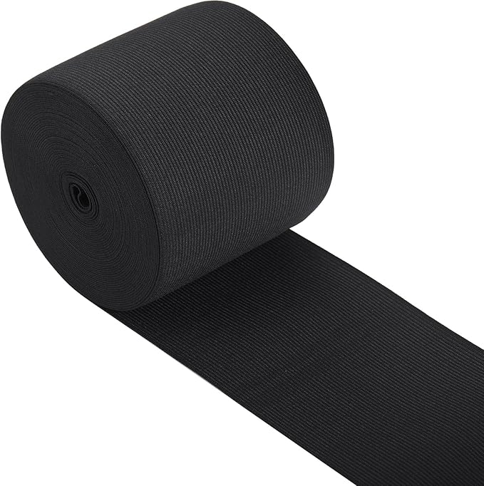 EBOOT 1 Pcs Elastic Spool (4 Inch X 10 Yard,Black)