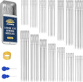 70 Pcs Hand Sewing Needles, 7 Size Large Eye Sewing Sharp Needles, Leather Embroidery Thread Needle, Stainless Steel Yarn Knitting Needle with Threader, Thimble for Repair, Quilting