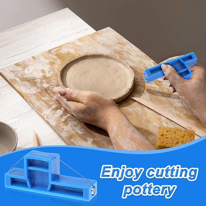 Angle Cutting Clay Tool Small Steel Wire Bevel Cutter Steel Wire Bevel Cutter Plastic Ceramic Wire Pottery Angle Clay Trimming Tool for Pottery Ceramics Sculpting