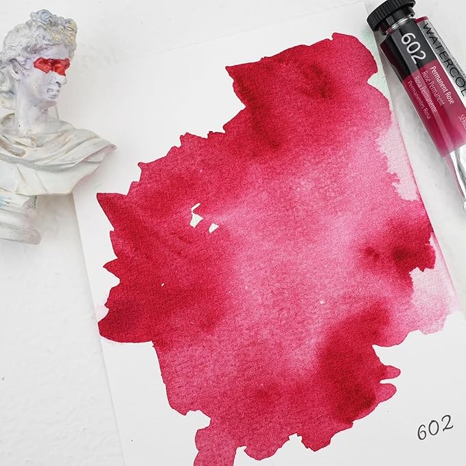 PHOENIX Professional Watercolor Paint Single Tube - 0.47 Fl Oz / 14ml - Permanent Rose