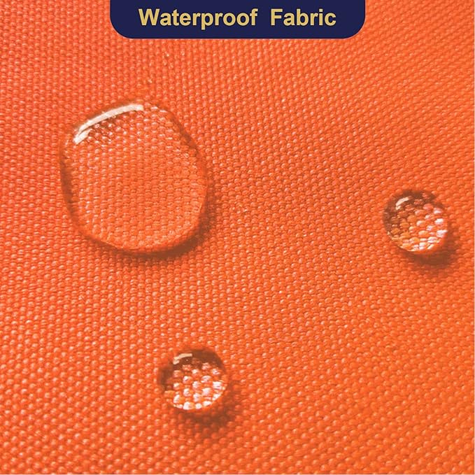 Waterproof Canvas Fabric by The Yard 600D Upholstery Cordura Fabric 58" Wide for Chairs Indoor Outdoor Water Resistant Canvas Polyester Material Sewing DIY Cloth, 15 Yards Orange