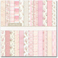 VIVIQUEN 24 Pack Pink Floral Double-Sided Paper, 12-inches Vintage Flowers Scrapbook Specialty Craft Paper Folded Flat for DIY Background Card Art Craft Making Scrapbook Photo Album Decor
