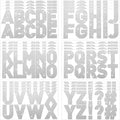Harloon 232 Pcs 24 Sheets Large Glitter Letter Stickers Big Font Alphabet Letter Self Adhesive Letters Kit Mailbox Stickers for Mailbox Bulletin Boards Classroom Home(Silver,2.5 Inch)
