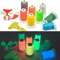 Embroidery Thread Glow in The Darkness - SunBling 8 Colors Polyester 300M/328Yds Each Spool 30D/3 Sewing Thread Kit, Ideal for Machine & Hand Embroidery, Quilting, DIY Crafts & Creative Item