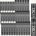 Geyoga 36 Pcs Soft Oil Pastels Bulk Artists Oil Crayons Single Color Creamy Pastels for Art Painting Drawing Blending for Artists(Black, White)