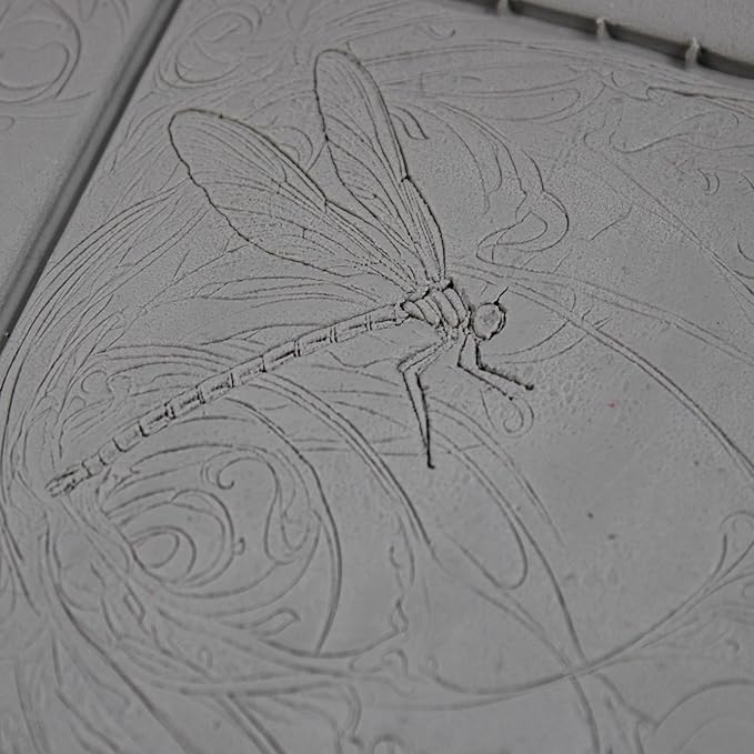 Dragonfly Clay Texture Roller (4") - Insect Set #01 - Embossing Pattern Roller for Polymer & Ceramic Clay, Pottery & Crafts
