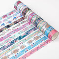Janlaugh 24 Rolls Christian Washi Tape for Bible Journaling Gifts Bulk Religious Inspirational Scripture Supplies Spanish Floral Bible Verse Washi Tape for Study Crafting Spring Gifts Favors