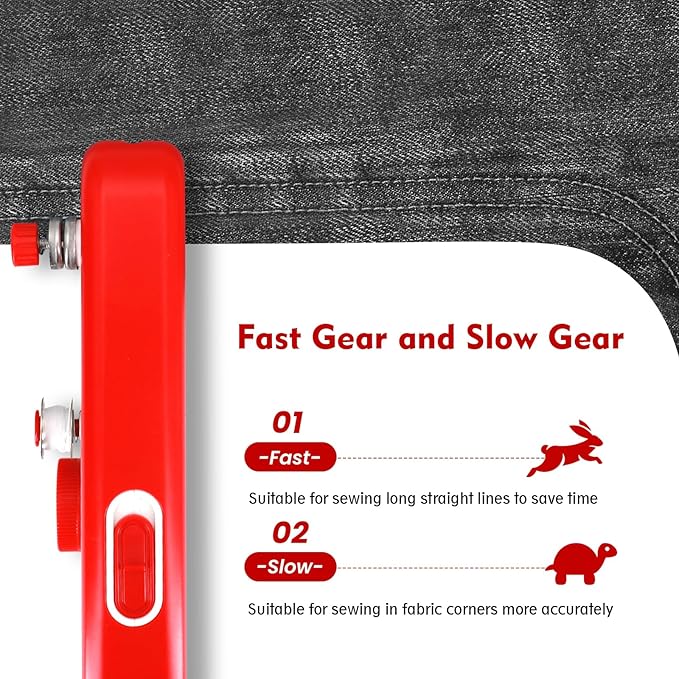 Handheld Sewing Machine, Mini Portable Sewing Machine for Beginners, Electric Fast Stitching, DIY Fabric Clothes Repair Kit, Home Travel Mending Machine with Accessories