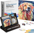 DIY Art Painting Kit for Adults – Learn to Paint Radiant Retriever with Video Tutorials – 9 Pieces Acrylic Paint Set for Adults –Perfect Christmas Crafts & Holiday Gifts for Art Lovers