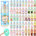Fumete Mini Colored Pencils Bulk with Sharpener 12 Colors, Portable Pencil Tube Set for 100th Day of School Gifts & Valentine Exchange Kids Party Favors Classroom School Supplies