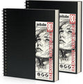 Joibabe Sketch Book 9" x 11"，2 Pack 80-Sheets (68lb/100gsm)，Double-Sided Hardbound Sketchbook, Spiral Bound,Acid Free Painting Art Paper for Kids and Adults