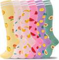 fenglaoda Compression Socks for Women Men Support Circulation 6 Pairs Socks For Nurse, Travel, Flight