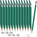 120 PCS Checking Pencils Erasable Colored Pencils with Eraser Pre-Sharpened 2 HB for Checking, Grading, Tests & Office/School Supplies (Green)