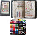 DIY Embroidery Stitch Collection, Portable All-in-One Embroidery Stitch Book & Sewing Kit，Embroidery Stitches with Free Tutorials and Sewing Tool Kit，Beginner-Friendly (106pcs)