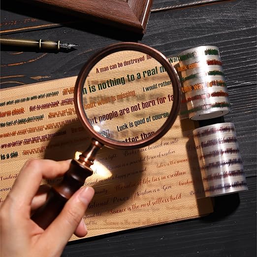 Alideco 6pcs Decorative Adhesive Tapes Vintage Alphabet PET Tape Great for Bullet Journal Supplies, Arts, Scrapbook, DIY Crafts, Planners (tushuguan)