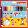 STABILO 203/24-01 Trio Thick Colouring Pencil - Assorted Colours, Wallet of 24