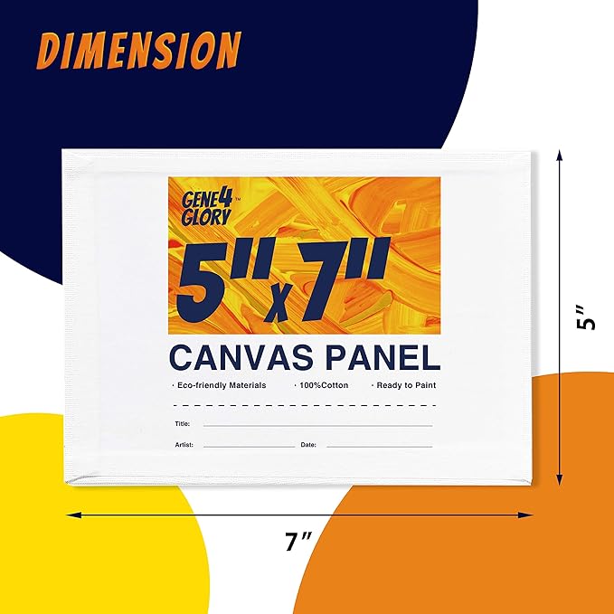 Canvas Panel Painting Boards 5 x 7 inch, 60 Pack, Art Canvas for Hobby Painters,Students & Kids