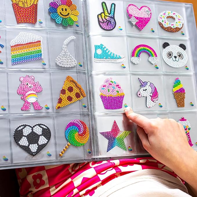 StickerBeans® Rhinestone Stickers - Yellow Spirit 4-Pack, 2” x 2” Each, Unique Sparkly Cut-to-Shape for Collecting, Trading, Decorating Laptops, Phone Cases, Scrapbooks, for Kids, Teens, & Adults