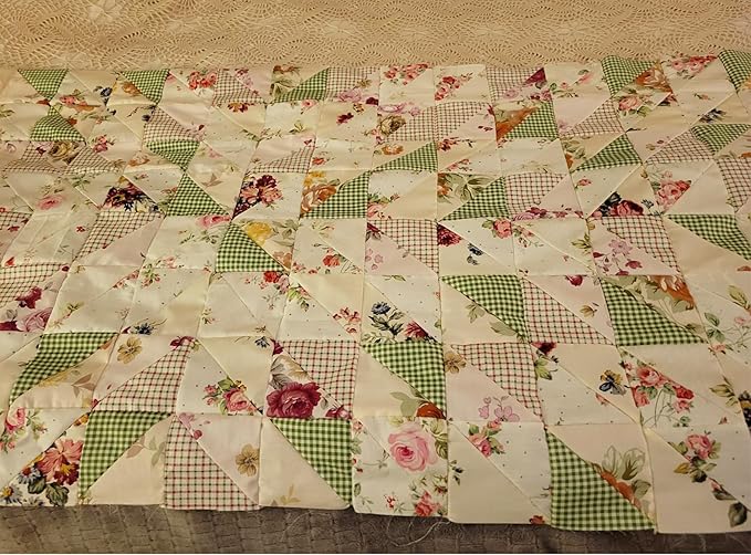42 Pcs Charm Packs for Quilting 5 inch - Charm Squares for Quilting 5x5-100% Cotton Plaid Retro Rose Floral Fabric Quilt Squares 5x5 for Sewing, Patchwork, and DIY Crafts