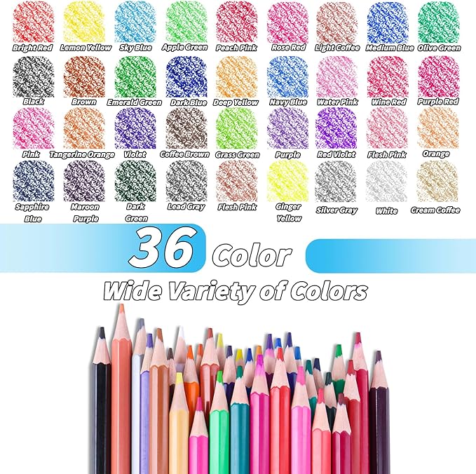 1080 Count Colored Pencils Bulk, 30 Packs Colored Pencils, 36 Colors Pre-sharpened Coloring Pencils for Adults, Bulk School Supplies for Teachers, Classroom Prizes, Drawing Sketching Shading