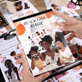 Black Girl Decal Stickers Book For Planners, Calendars, Journals, Vision Boards, Projects, Laptop & Water Bottles – Premium Quality, Hand Drawn, Waterproof – Scrapbook Accessories For Women - 24 Pages