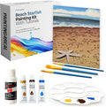 Painting4Real DIY Art Painting Kit for Adults – Learn to Paint Beach Starfish with Video Tutorials – 9 Pieces Acrylic Paint Set for Adults –Perfect Christmas Crafts & Holiday Gifts for Art Lovers