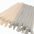 24" Nylon Coil Invisible Zippers for DIY Tailor Sewing Craft Mixed 10 PCS/Pack (Beige&Grey,24 inch) Leekayer