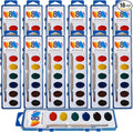 18 Pack Watercolor Paint Set,8 Colors Water Color Paints with Paint Brushes,Washable Bulk Watercolors Paint for Classroom Art Activities Birthday Party Favors