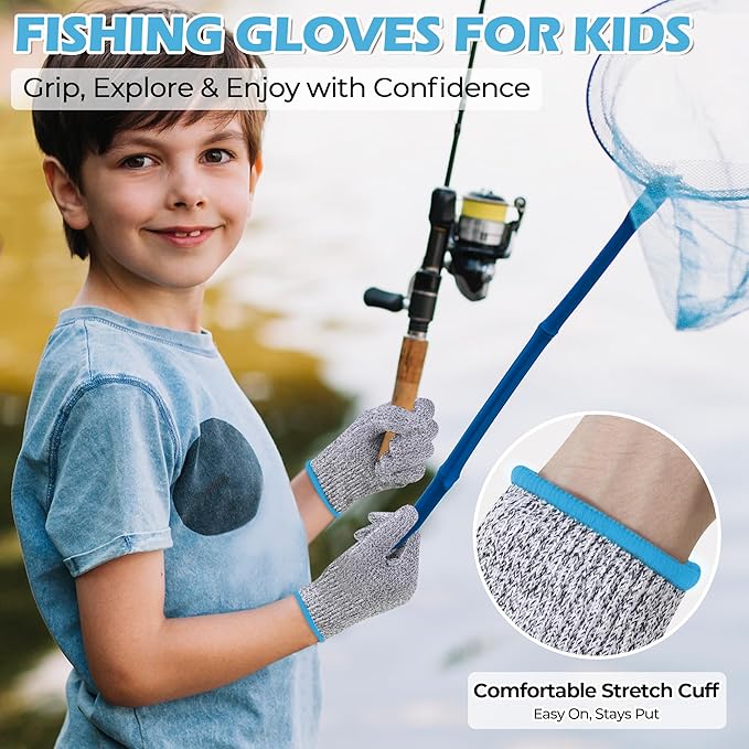 HANDLANDY Cut Resistant Gloves for Adult & Kids, Food Grade Anti-Cut Safety Gloves for Cooking Mandolin Meat Cutting Fishing