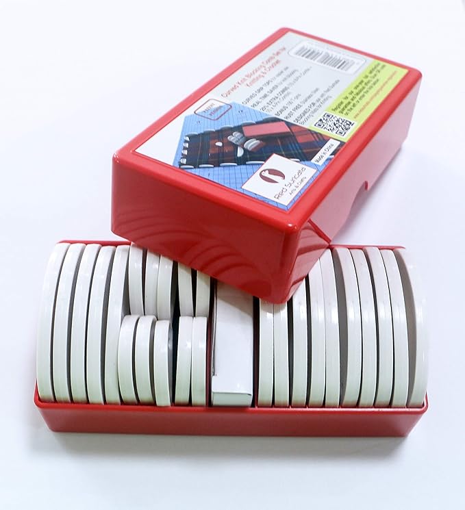 Red Suricata Curved Knit Blocking Combs Set of 25 Curved Edge Blockers for Knitting & Crochet Projects Extra 100 T pins Use with Blocking Mats - Patent Pending (25 Blockers - 2 Sizes)