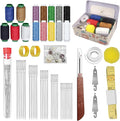 62Pcs Steel Needles for Hand Sewing, Big Eye Steel Sewing Needles Kit with Case, Portable DIY Craft Kits for Adults, Beginner, Emergency,Home,Travel (Yellow)