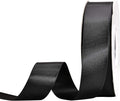 YAMA Double Face Satin Ribbon - 1 inch 25 Yards for Gift Package Wrapping,Floral Design,Hair Accessories,Crafting,Sewing,Wedding Decor, Black