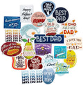 Navy Peony Witty Father's Day Stickers (22 Pieces) - Vibrant, Funny, Waterproof | Unique Dad Stickers for Crafts, Scrapbooks, Water Bottles