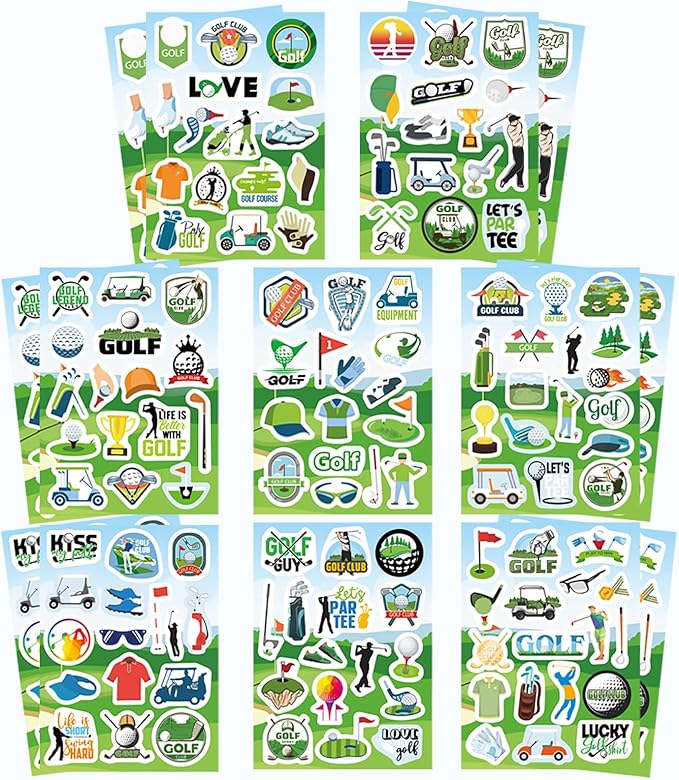 256PCS Golf Stickers, Sport Golf Decals Stickers, Golfing Stickers, Funny Golf Gifts for Kids Men Women, Golf Party Favors Decorations