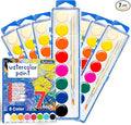 7 Pack Watercolor Paint Set for Kids - 8 Washable,Bright Colors with Paintbrush Watercolor Paint Bulk for Kids Party Favors,Classrooms Supplies,Art Lessons