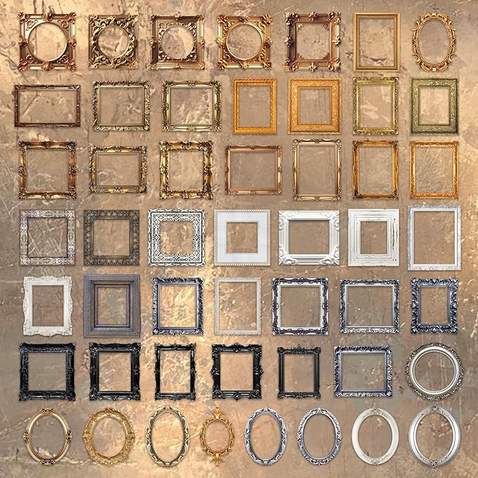 Vintage Frame Decorative Stickers, 200 Pcs Scrapbooking Supplies for Bullet Journals, Planners, Letter, Card Album Making, Collage Art, Crafts, Water Bottle