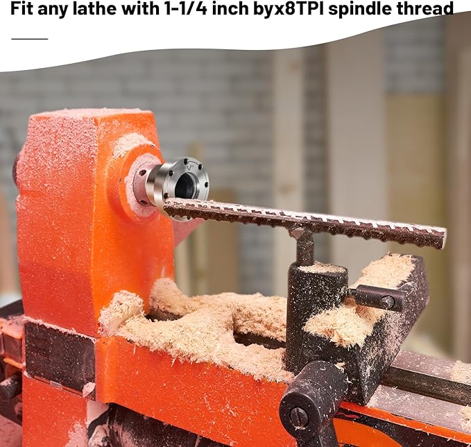 Wood Lathe Steel Faceplate 2.5",Faceplate for Wood Lathe,Lathe Face Plate Fit for 1-1/4" x 8TPI Spindle