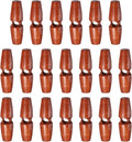 HARFINGTON 20pcs Wooden Toggle Buttons 40mm / 1.6" Single Hole Wood Olive Horn Sewing Buttons for Coat Sweaters Clothing DIY Craft, Red Coffee