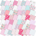 Oudain 60 Pcs 10 x 10 Inch Pastel Christmas Quilting Fabric Squares Vintage Christmas Fat Patchwork Precuts Pink Green Gingerbread Man Nutcracker Fabric Bundles for Xmas DIY Craft Sewing Handmade