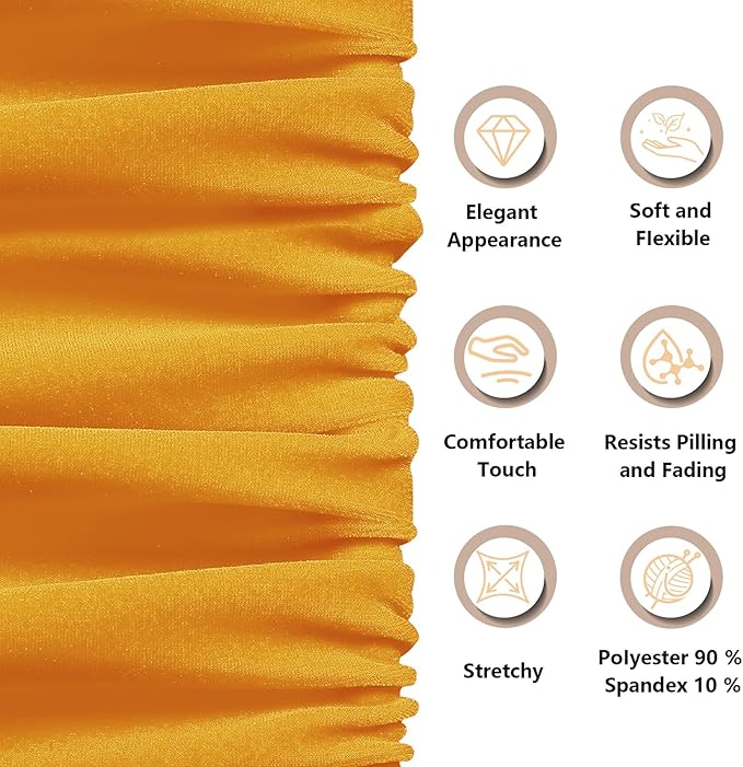 KKJIAF Yellow Stretch Velvet Fabric 60 Inch Wide, 1 Yard Soft Stretchy Fabric for Sewing Clothes, Apparel, Costume, Crafts - 90% Polyester 10% Spandex