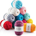CRAFTISS 12x1.75 Oz Acrylic Yarn Skeins - 1300 Yards of Soft Yarn for Crocheting and Knitting Craft Project, Assorted Starter Crochet Bulk Kit for Adults and Kids
