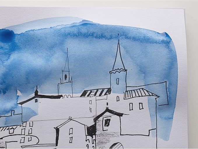 Winsor & Newton and 6673008 Spiral Sketchbook, 50 Sheet, 170gsm, 50 Page, A3 Size, Natural White