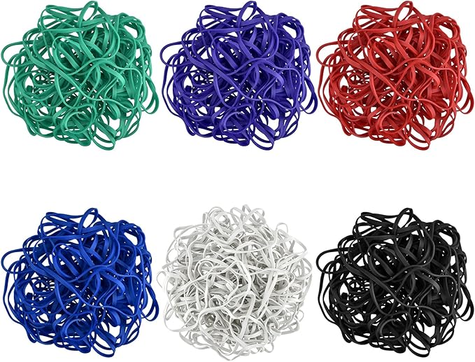 Coopay 120 Pieces Large Rubber Bands Bulk, 8 Inches Heavy Duty Strong Elastic Bands for Office Supply School Home, Securing Trash Can Garbage Cans, File Folders (Multicolor)