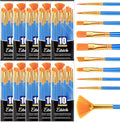 ESRICH Paint Brushes,10Pack-100pcs Paint Brush for Acrylic Painting,Acrylic Paint Brush Set for Oil Watercolor,Body Face Rock Canvas, Small Paint Brushes for Kids Adult Drawing