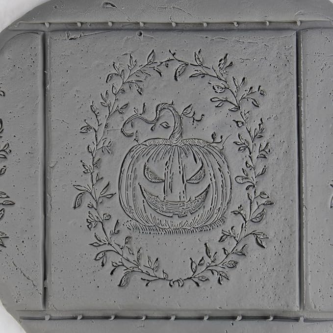Jack-O-Lantern Clay Texture Roller (4") - Halloween Set #01 - Embossing Pattern Roller for Polymer & Ceramic Clay, Pottery & Crafts