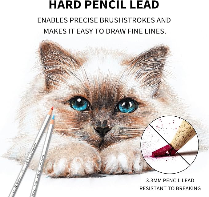 Oil Colored Pencils Sets For Adults Colour Pencils in Iron Box Ideal for Sketching, Illustrations, Doodling & Design Great for Art Lovers & Pros. (RAFFINÉ 7100 Series-72 Colors)