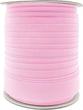 Mandala Crafts 55 Yards 1 Inch Light Pink Double Fold Bias Tape for Sewing - Bias Binding Tape for Quilting Binding, Hemming, Seam, and Fabric Piping